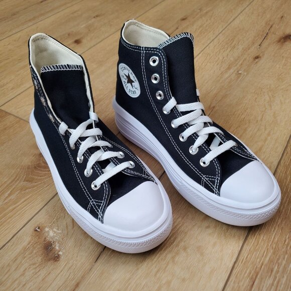 Converse Chuck Taylor All Star Move Platform Womens 8.5 Sneakers Black 568497C - Picture 7 of 13